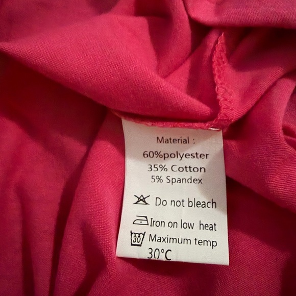 Funlingo Magenta Fuchsia Pleated Square Neck Tunic - Picture 4 of 5